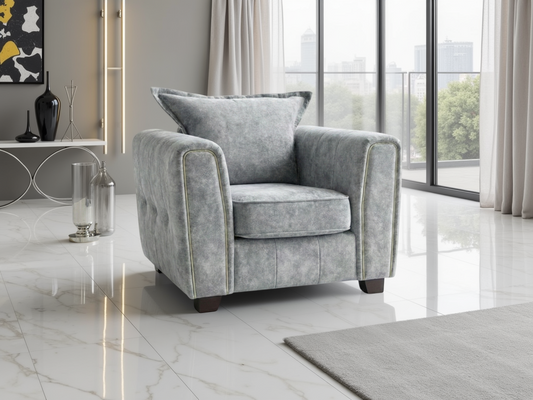 Selina Sofa Grey Armchair - Sofas Buy