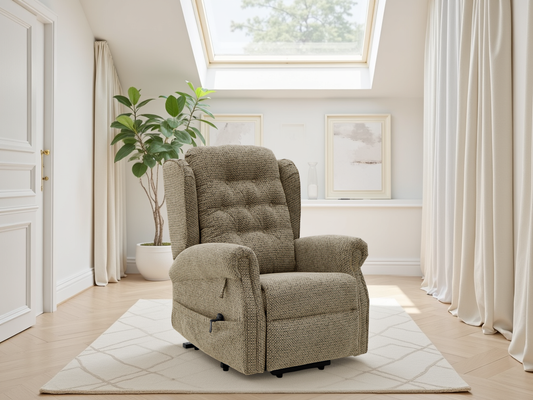 Siya Rise and Recline Chair Mink - Siya sofa range - Dreamy furniture Isle of Man and UK