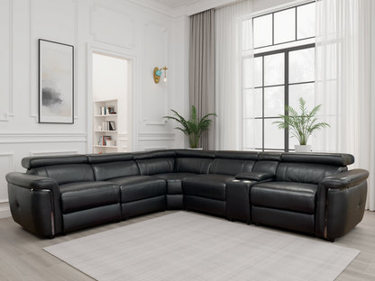 Soho Electric Recliner Sofa Black Large Corner from Dreamy - sofa with free Isle of Man and UK delivery