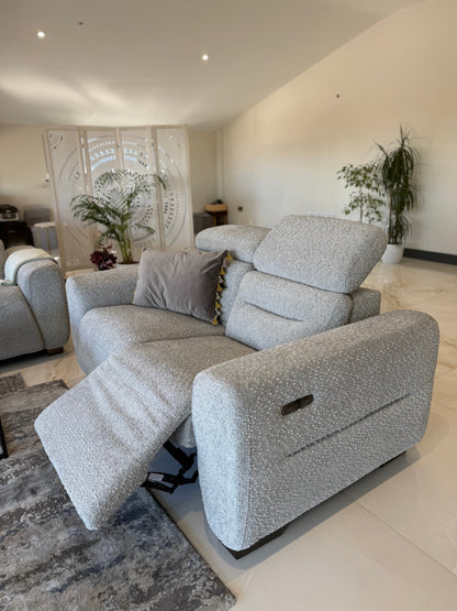 Tony Electric Recliner Grey 2 Seater - premium recliner sofa with free Isle of Man and UK delivery