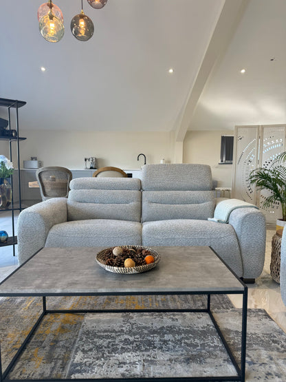 Tony Electric Recliner Grey 3 Seater - premium recliner sofa with free Isle of Man and UK delivery