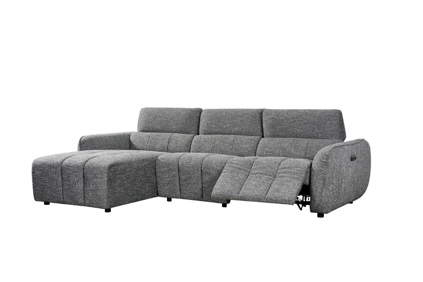 Tulia Electric Dark Grey Recliner Corner Sofa - electric recliner corner sofa UK at Dreamy