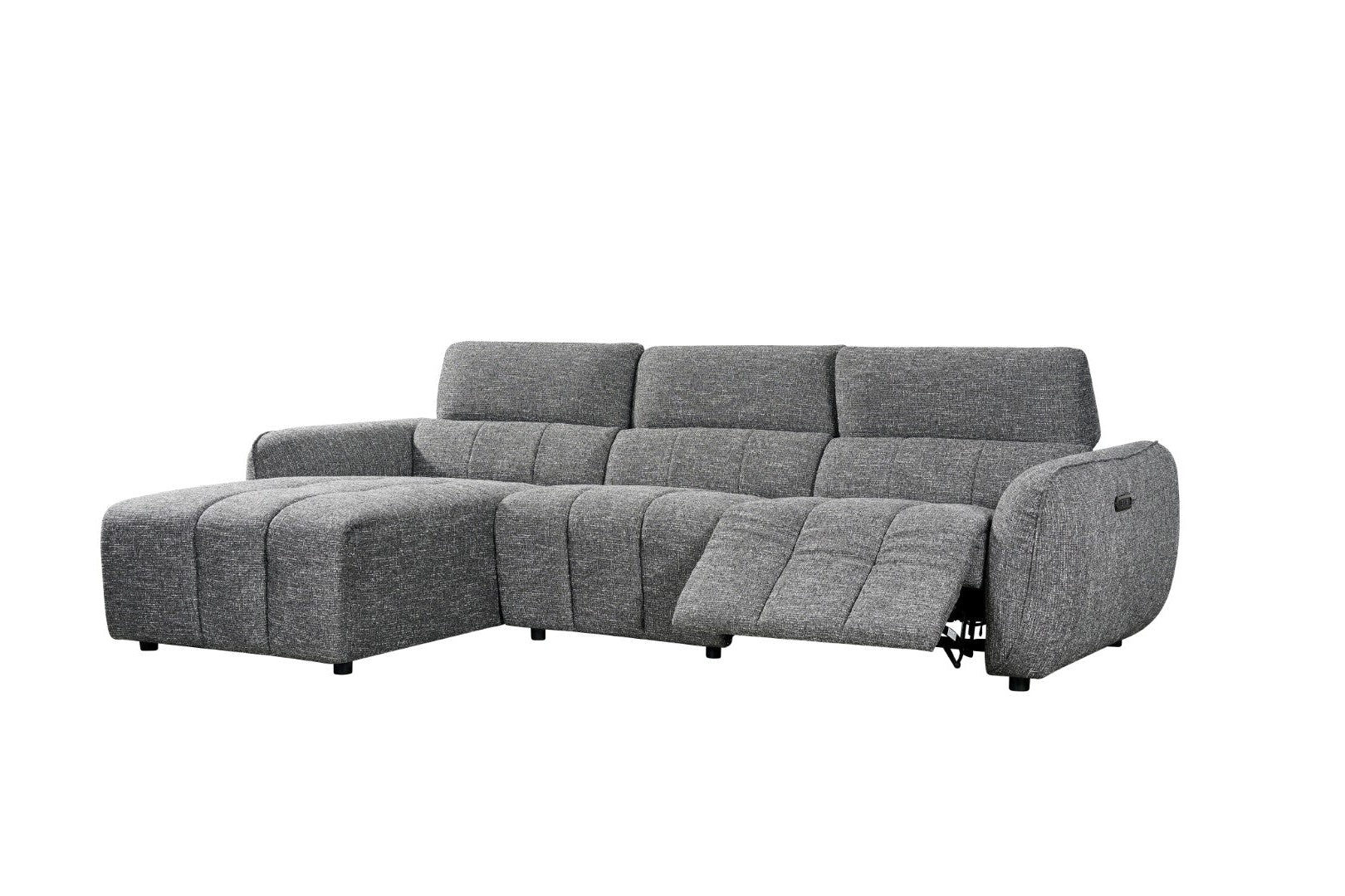 Tulia Electric Dark Grey Recliner Corner Sofa - electric recliner corner sofa UK at Dreamy