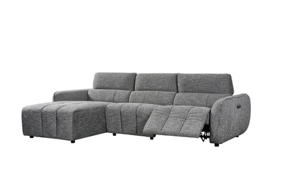 Tulia Electric Dark Grey Recliner Corner Sofa - electric recliner corner sofa UK at Dreamy