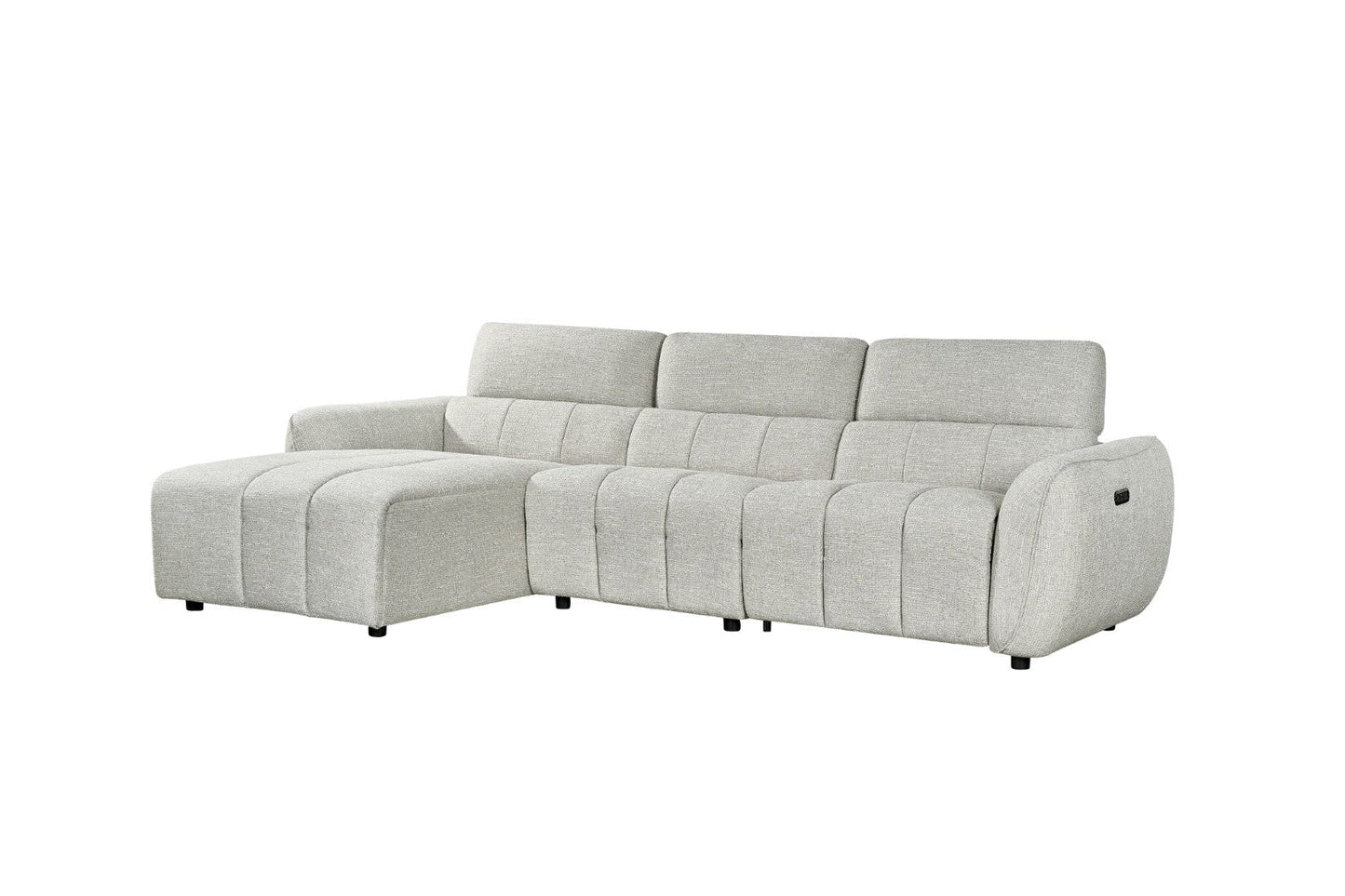 Tulia Electric Grey Recliner Corner Sofa - electric recliner corner sofa UK at Dreamy