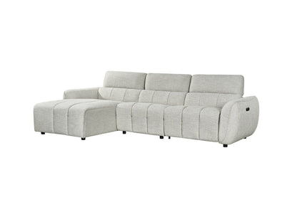 Tulia Electric Grey Recliner Corner Sofa - electric recliner corner sofa UK at Dreamy