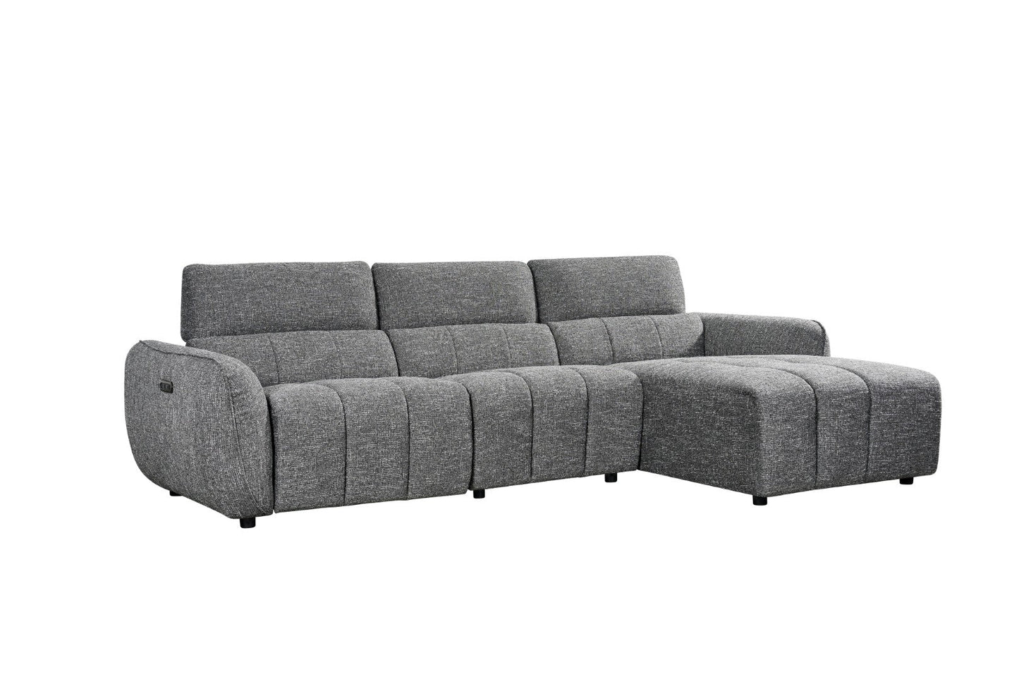 Tulia Electric Dark Grey Recliner Corner Sofa - electric recliner corner sofa UK at Dreamy