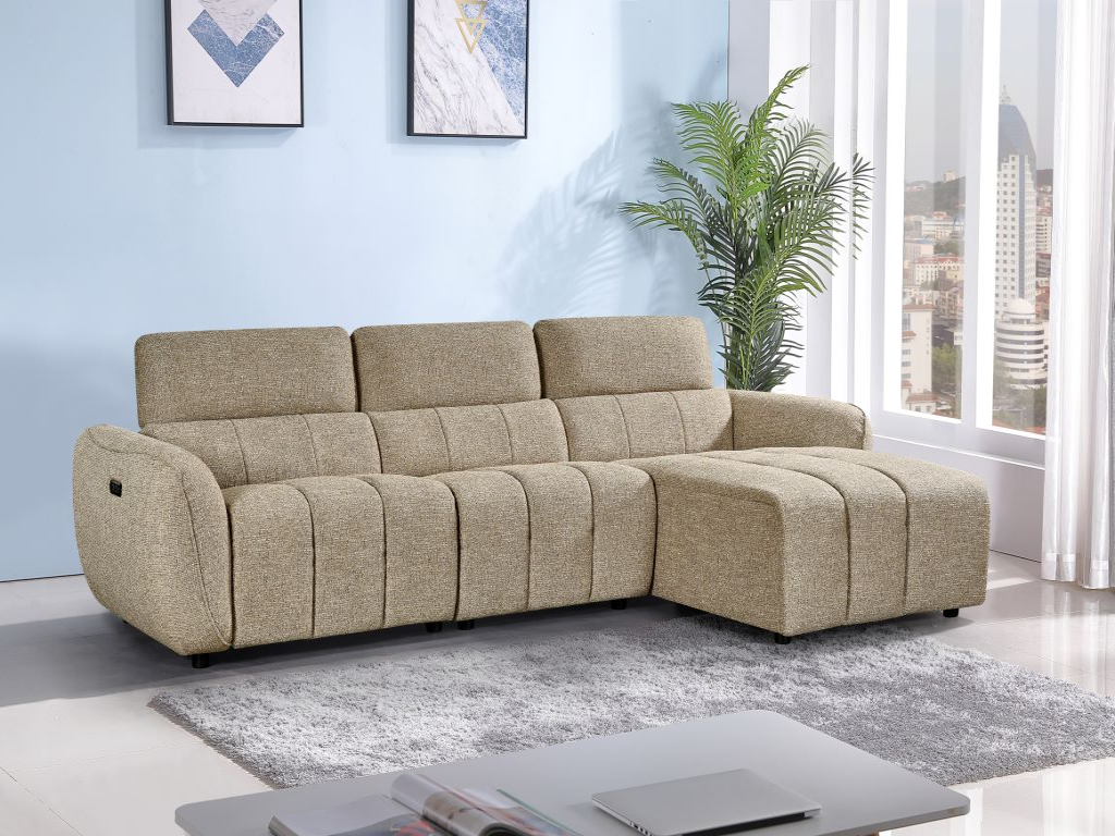 Tulia Mocha Electric Recliner Corner Sofa - electric recliner corner sofa UK at Dreamy