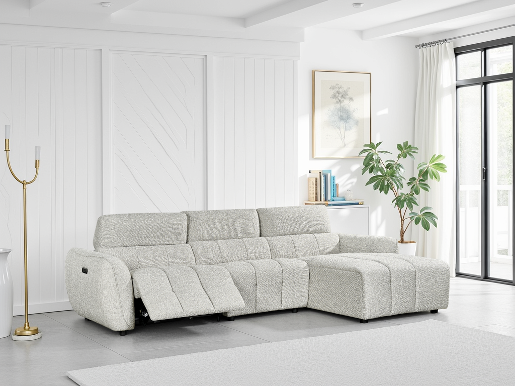 Tulia Electric Grey Recliner Corner Sofa - electric recliner corner sofa UK at Dreamy