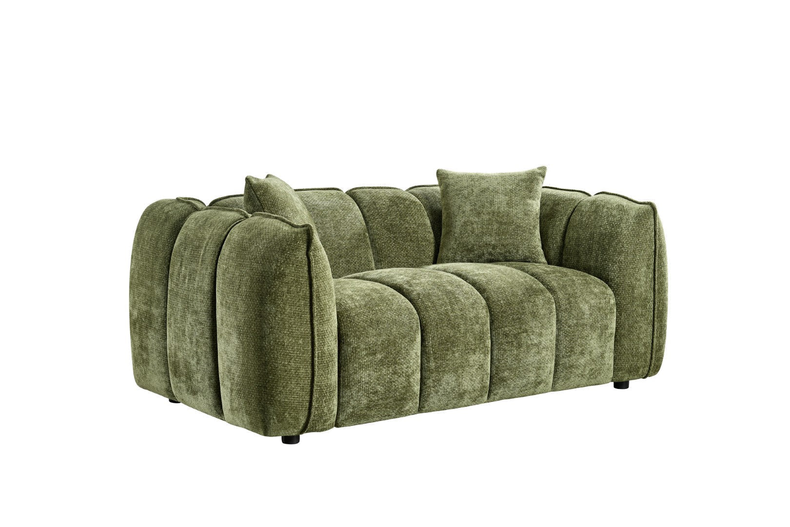 Vera Sofa Olive 2 Seater - modern compact sofa UK at Dreamy