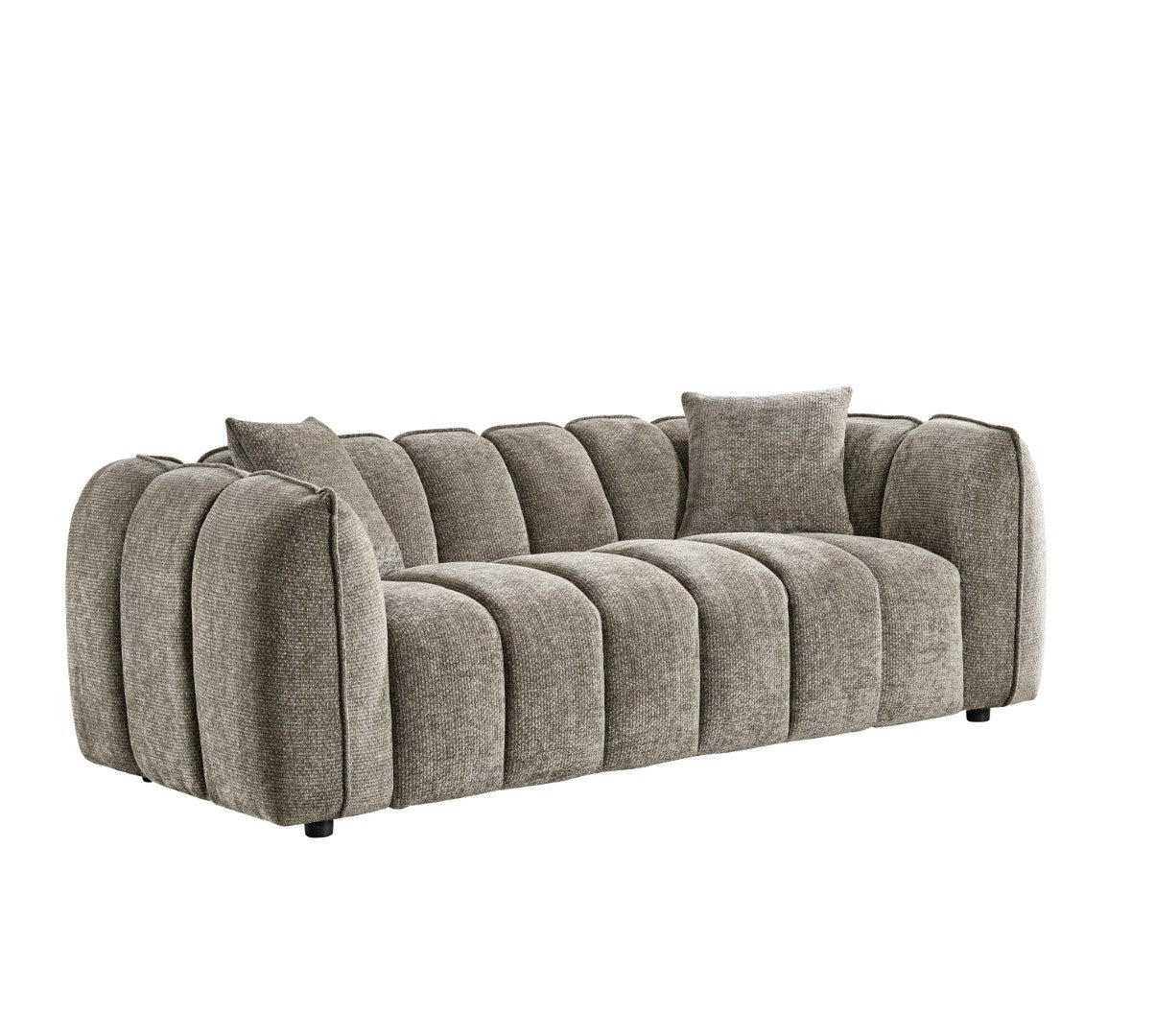 Vera Sofa Mocha 3 Seater - modern compact sofa UK at Dreamy