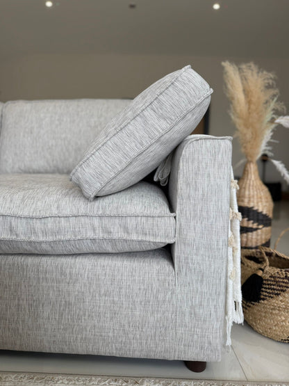 Salma Sofa Grey Large Corner with Footstool - Salma Sofa Grey Large Corner with Footstool corner sofa Isle of Man UK delivery