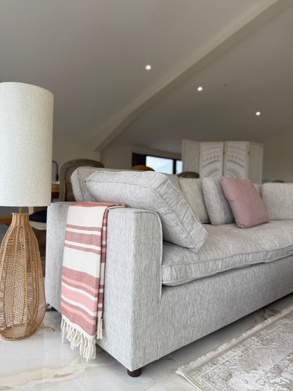 Salma Sofa Grey Large Corner with Footstool - Salma Sofa Grey Large Corner with Footstool corner sofa Isle of Man UK delivery