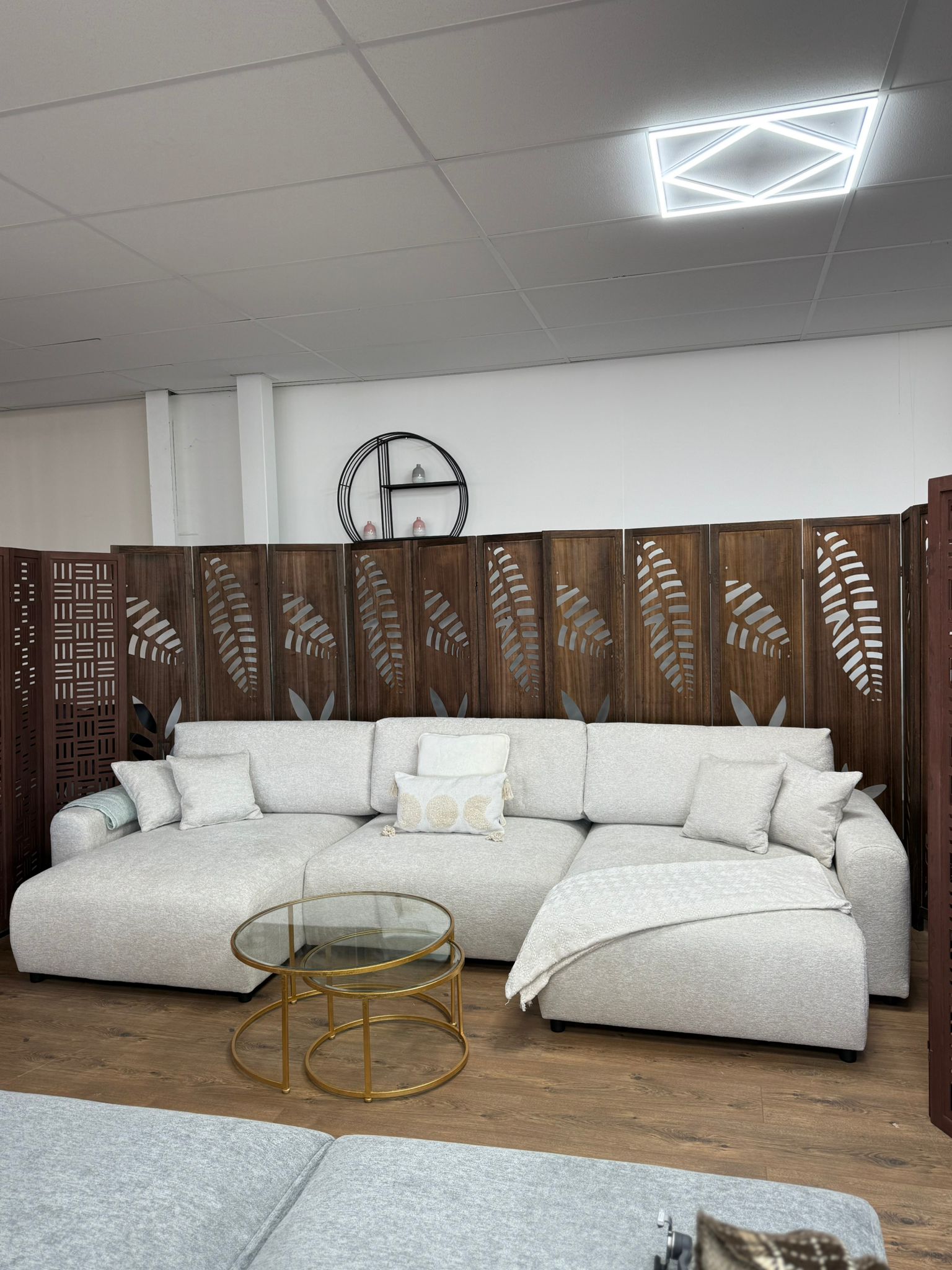 Lucie Sofa Beige U Shape Corner - premium furniture with free Isle of Man and UK delivery