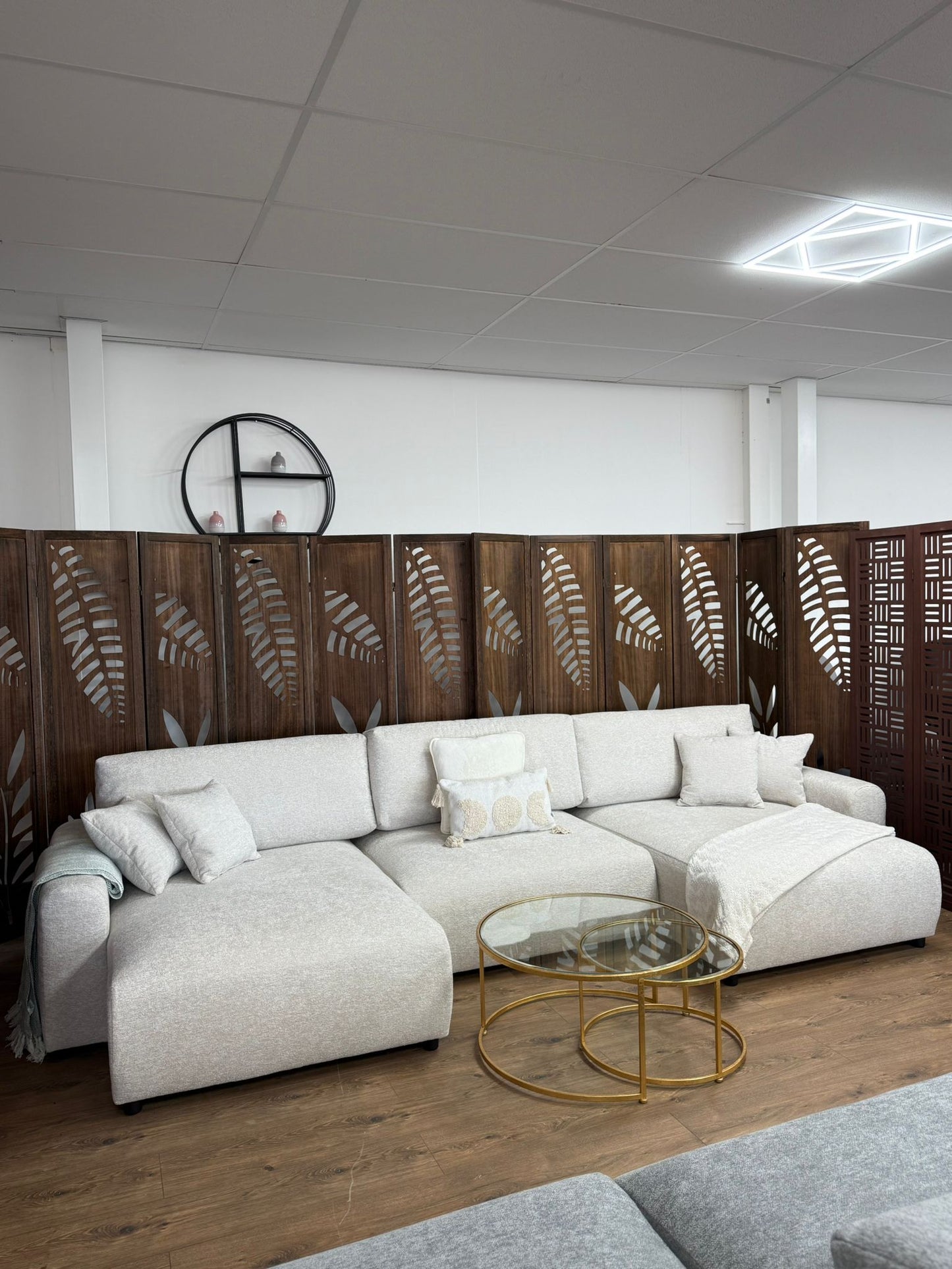 Lucie Sofa Beige U Shape Corner - premium furniture with free Isle of Man and UK delivery