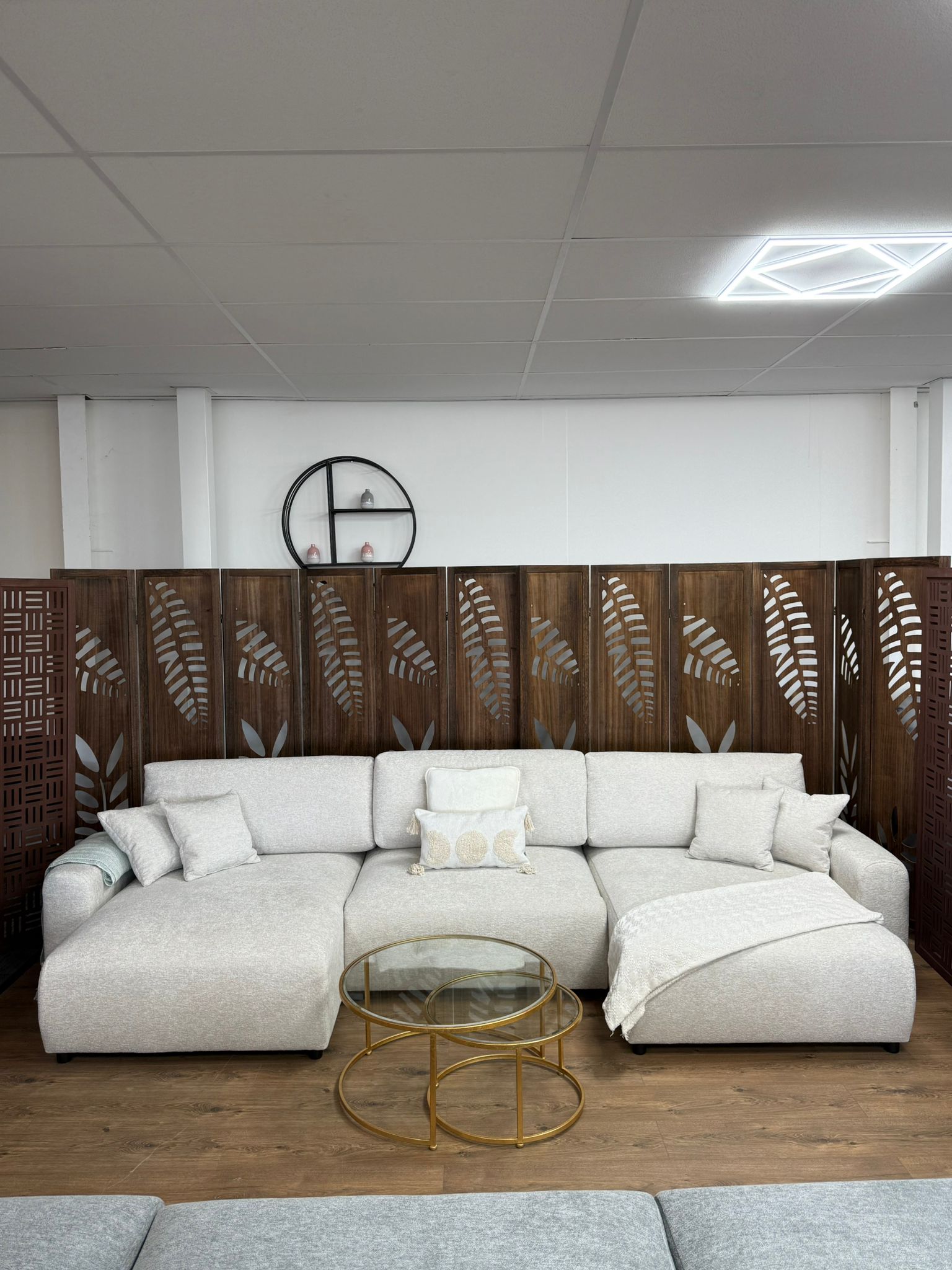 Lucie Sofa Beige U Shape Corner - premium furniture with free Isle of Man and UK delivery