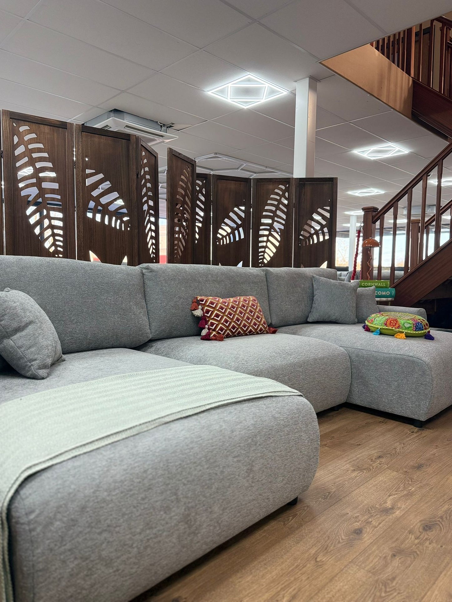 Lucie Sofa Grey U Shape Corner - premium furniture with free Isle of Man and UK delivery