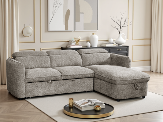 Camila Sofabed Grey Universal Corner - Camila sofa range - Dreamy furniture Isle of Man and UK