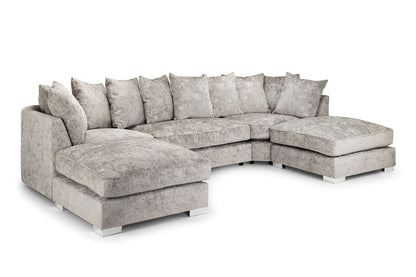 Bianco Scatterback Sofa Truffle U Shape Corner