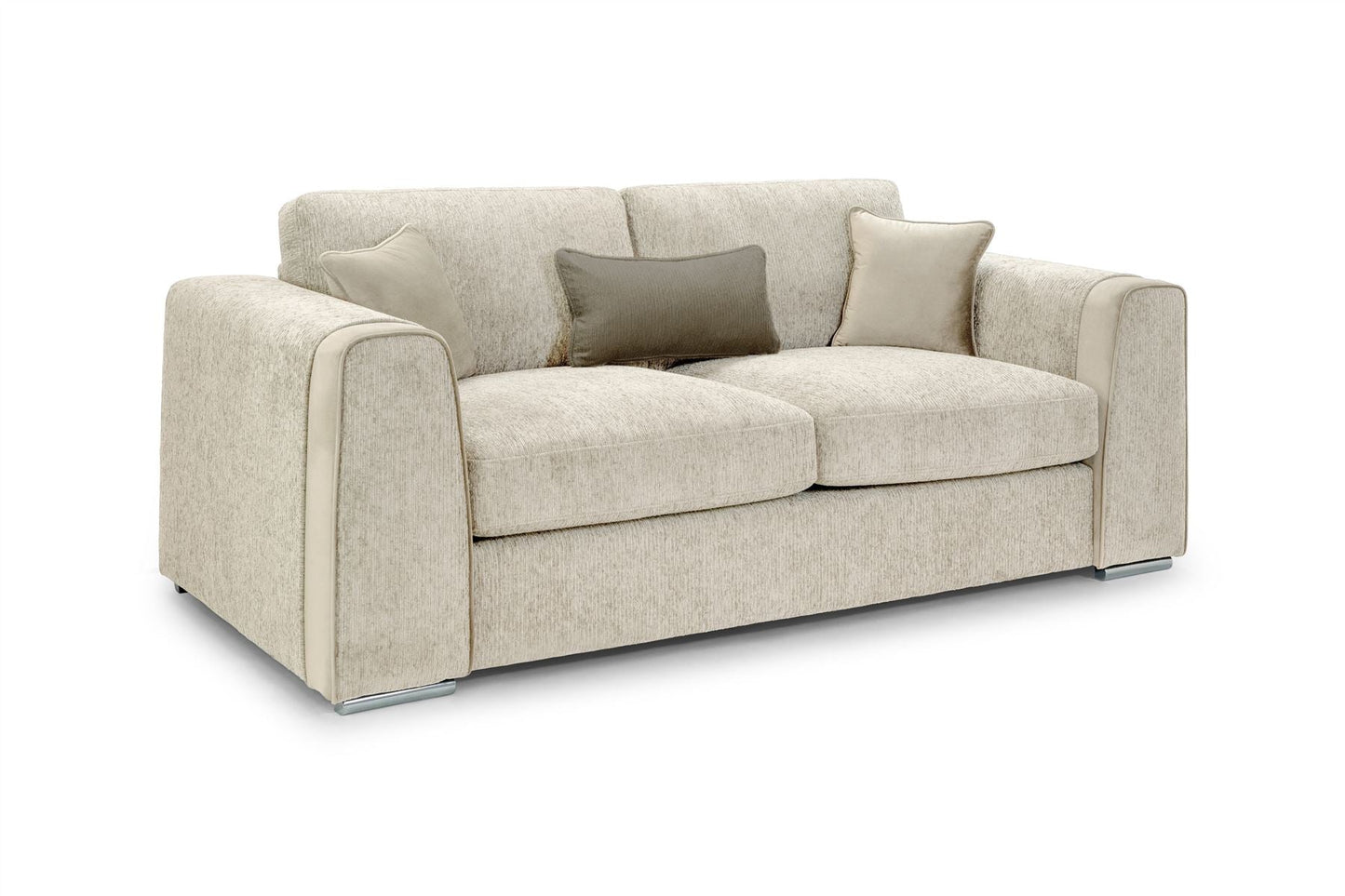 Natalie Beige 3 Seater sofa at Dreamy – W216 x D103 x H90cm with free Isle of Man and UK delivery