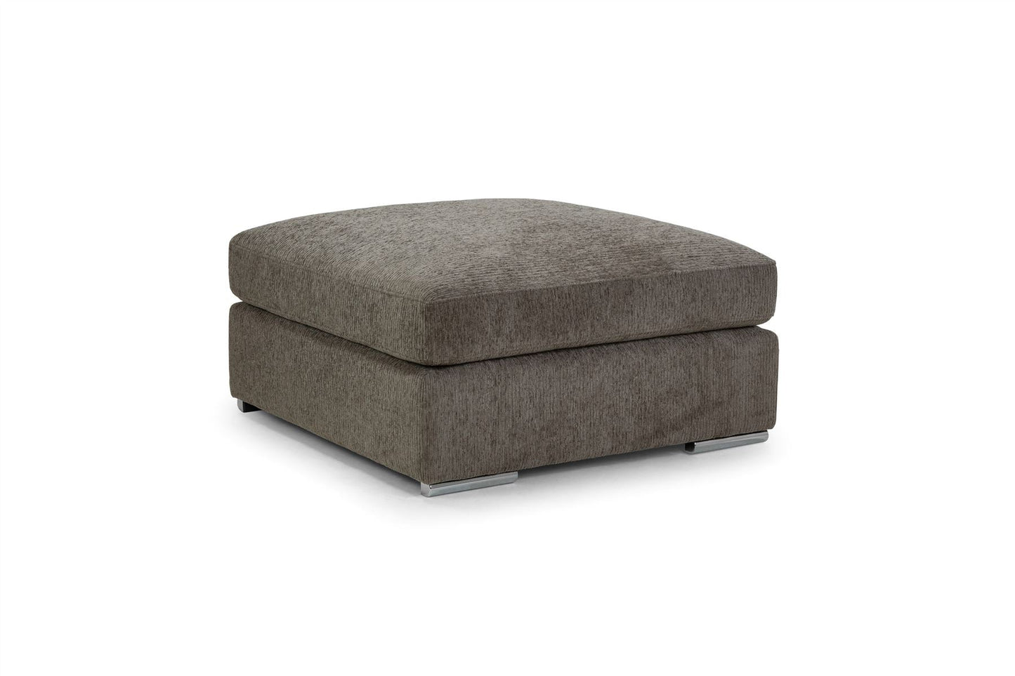 Natalie Mocha Footstool sofa at Dreamy – W96 x D96 x H50cm with free Isle of Man and UK delivery