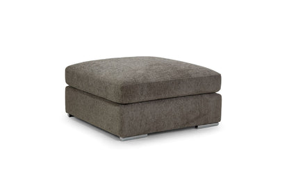 Natalie Mocha Footstool sofa at Dreamy – W96 x D96 x H50cm with free Isle of Man and UK delivery