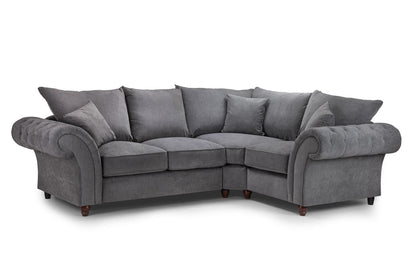 Willow Grey Right Hand Facing Corner sofa - premium fullback sofa with UK and Isle of Man delivery