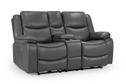 Haven Electric Recliner Sofa Grey 2 Seater