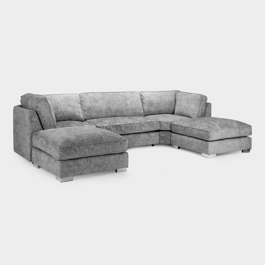 Bishop Fullback Sofa Platinum U Shape Corner