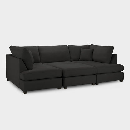 Carnaby Sofa Black U Shape Corner