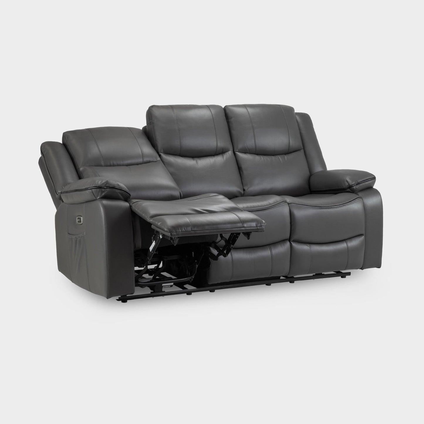 Harald Electric Recliner Sofa Grey 3 Seater