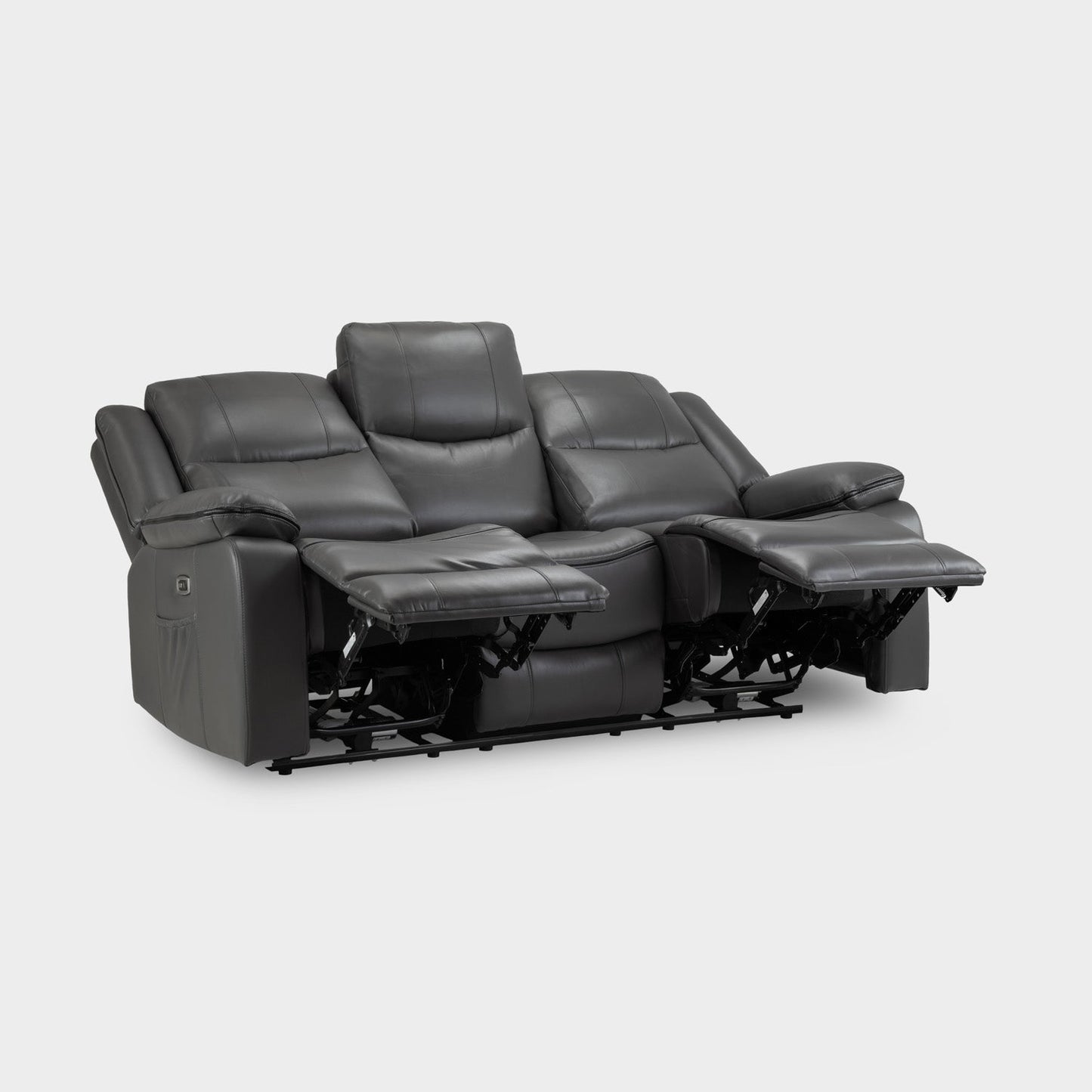 Harald Electric Recliner Sofa Grey 3 Seater