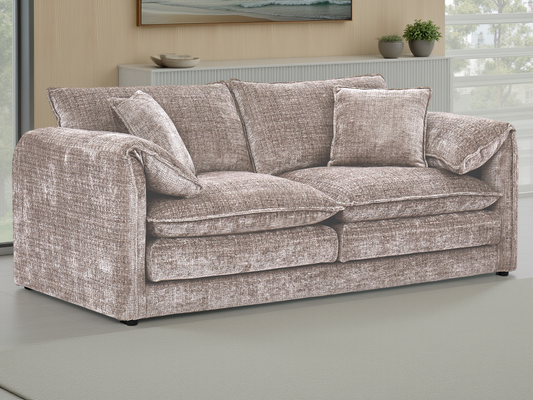 Sonia Sofa Beige 3 Seater - premium sofa with free Isle of Man and UK delivery