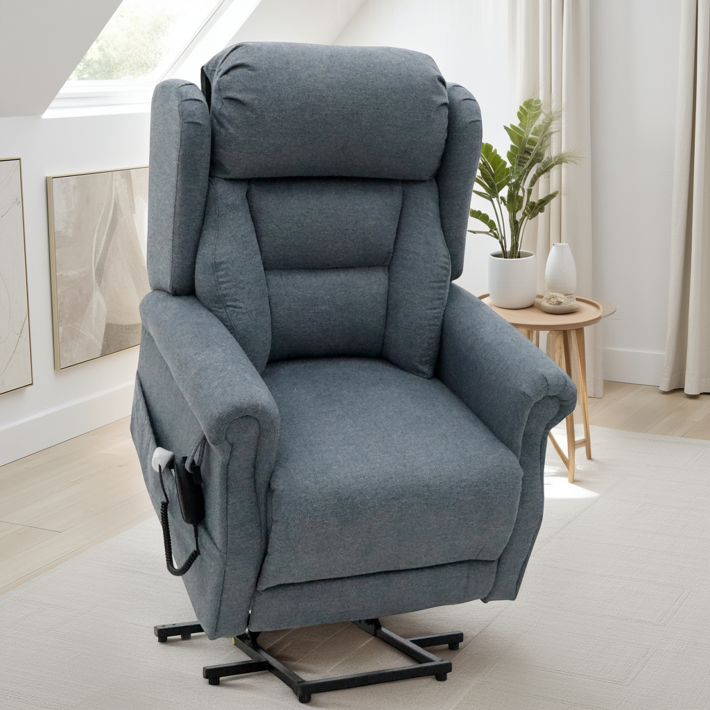 Faith Rise and Recline Chair Grey from Dreamy - sofa with free Isle of Man and UK delivery