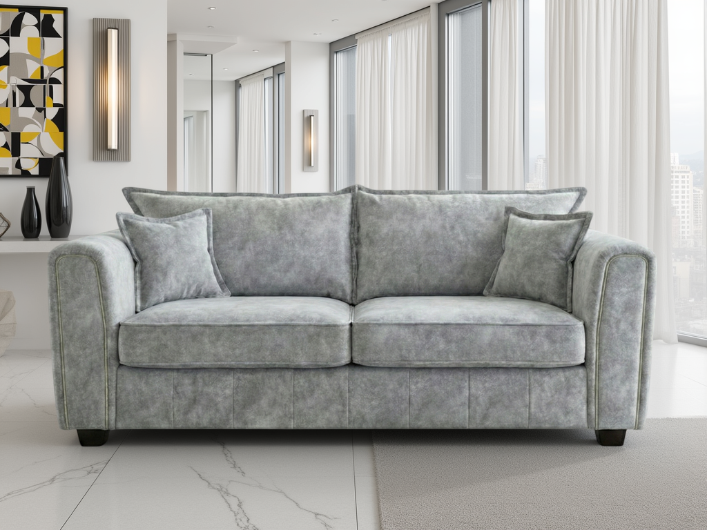 Selina Sofa Grey 3 Seater - Buy sofas UK & Isle of Man