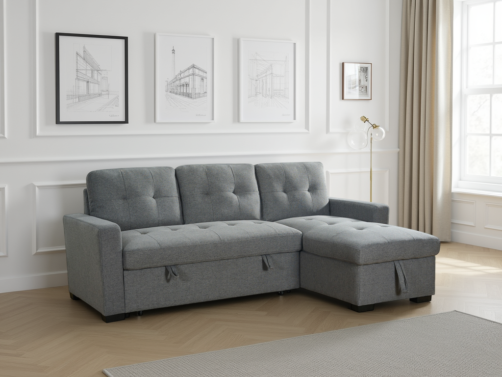 Aladin Sofabed Grey Universal Corner at Dreamy furniture store