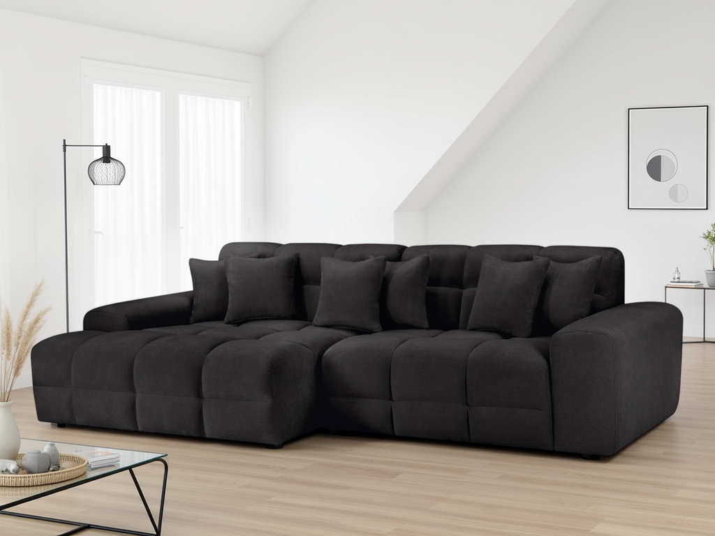 Joanna Sofa Black Left Hand Facing Corner at Dreamy furniture store