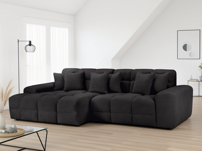Joanna Sofa Black Left Hand Facing Corner at Dreamy furniture store
