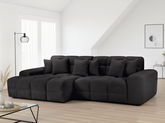 Joanna Sofa Black Left Hand Facing Corner at Dreamy furniture store